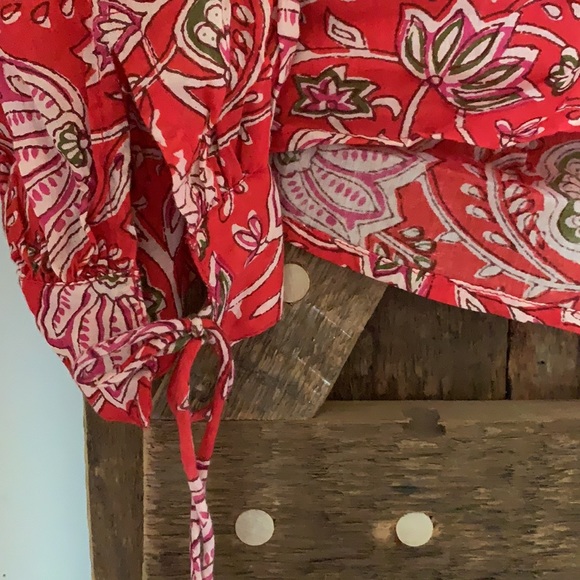NWT Red Floral Antik Batik Top S 38 lovely!! - Picture 5 of 9